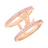 Louis Vuitton Dettaglio Logo Iconico Anello in Metallo Oro Rosa Cristallo Anelli Unisex Oro Rosa M1334