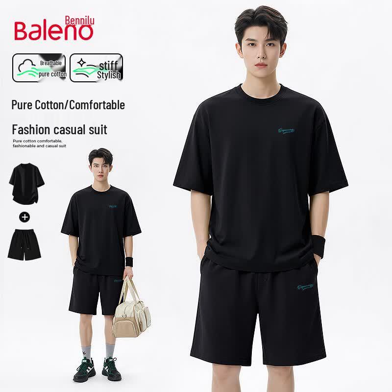 Baleno Men's Summer Cotton T-shirt & Shorts Set
