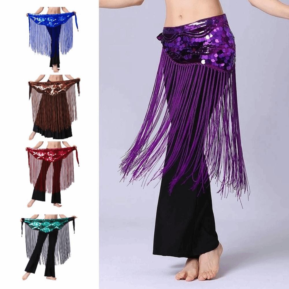 Colorful Belly Dance Hip Scarf Triangle Sequin Waist Chain Belly Dance Belt Carnival Celebration