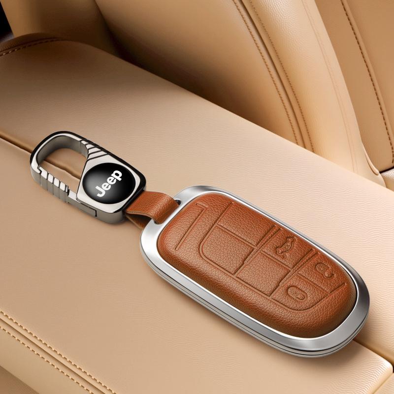 Jeep Key Cover Compatible with Compass, Cherokee, Commander, Grand Cherokee Key Shell