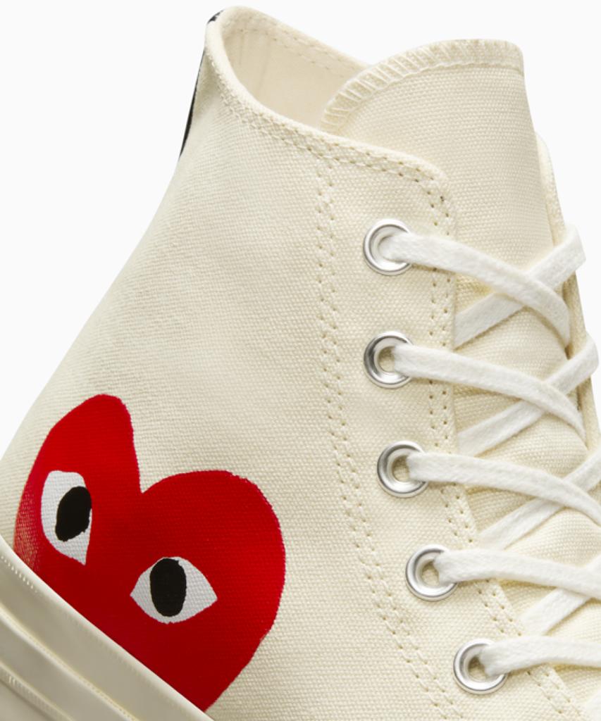 Converse X Comme Des Garçons Play Chuck 70 Egret A08792C