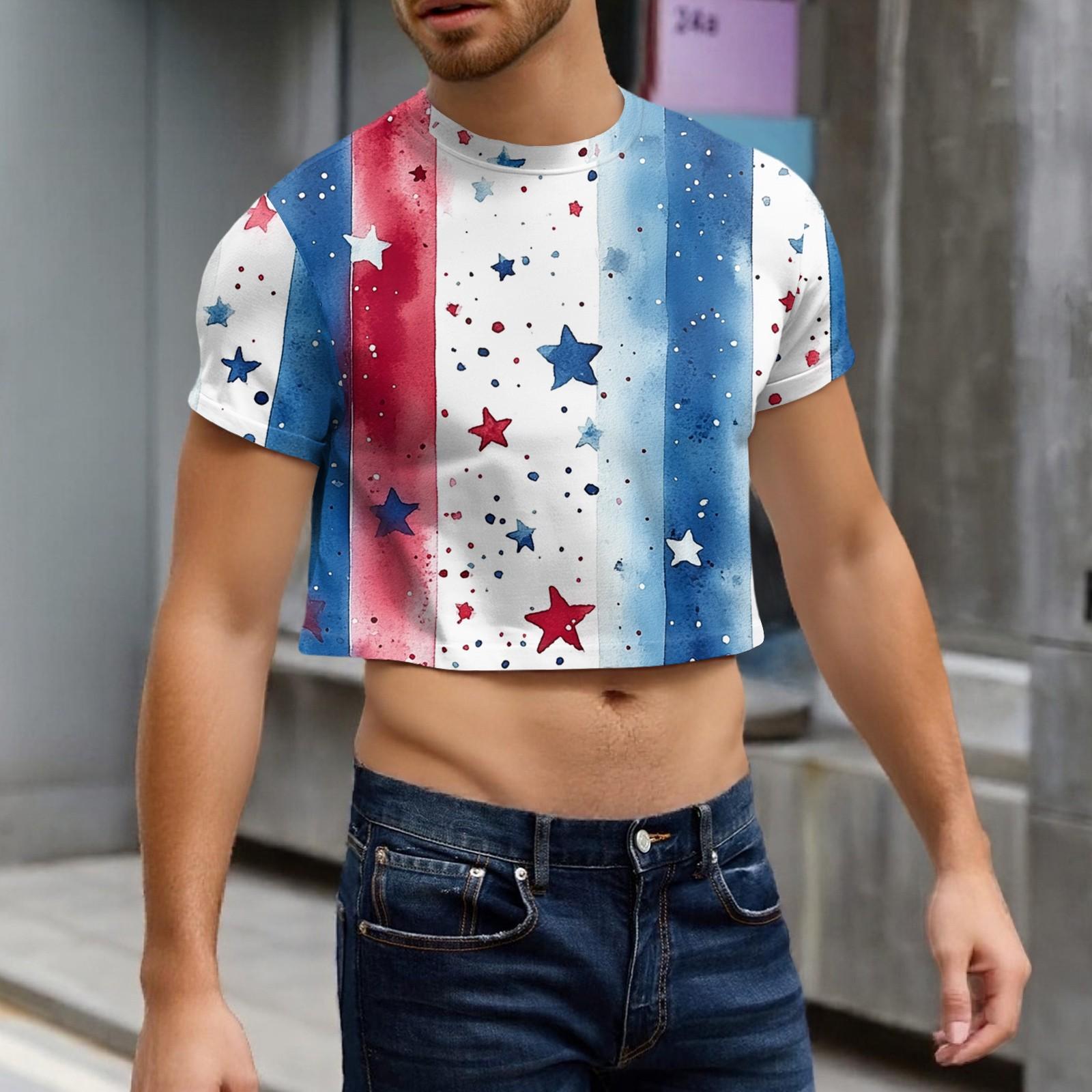 

Мужской полукрой повседневный пляжный топ с круглым вырезом и короткими рукавами XL белый