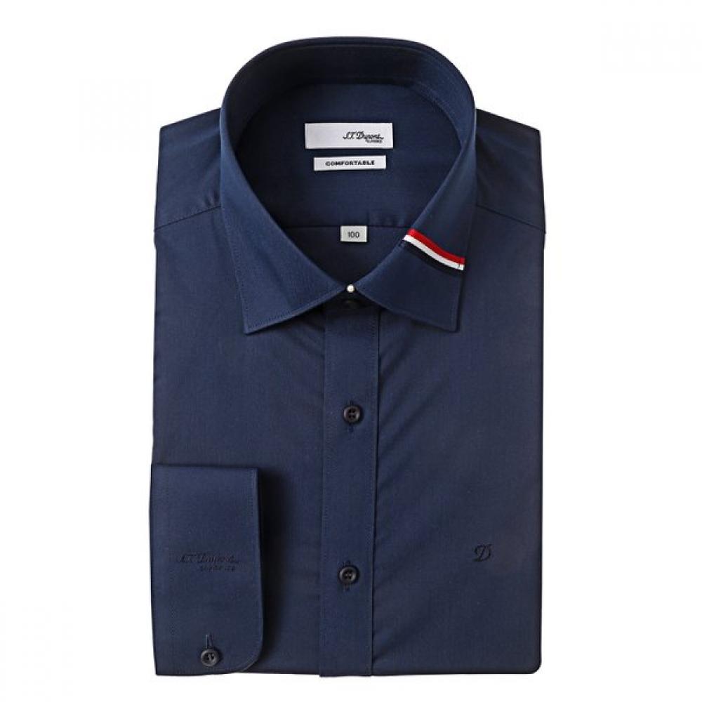 S.t. Dupont Long Sleeve Slim Fit Navy Shirt Se5fm22ls932sny 95