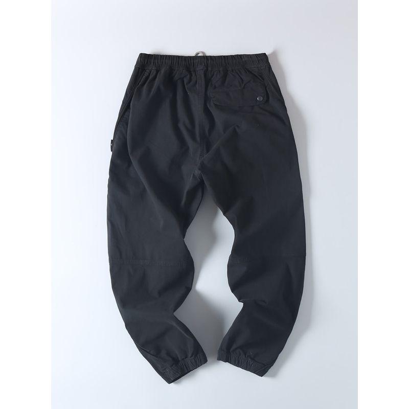 Japanese-Style Retro Heavy Weight Washed Cotton Large Pocket Overalls Spring & Fall Men Fashion Brands Micro Elastic Loose Casual Harem Pants