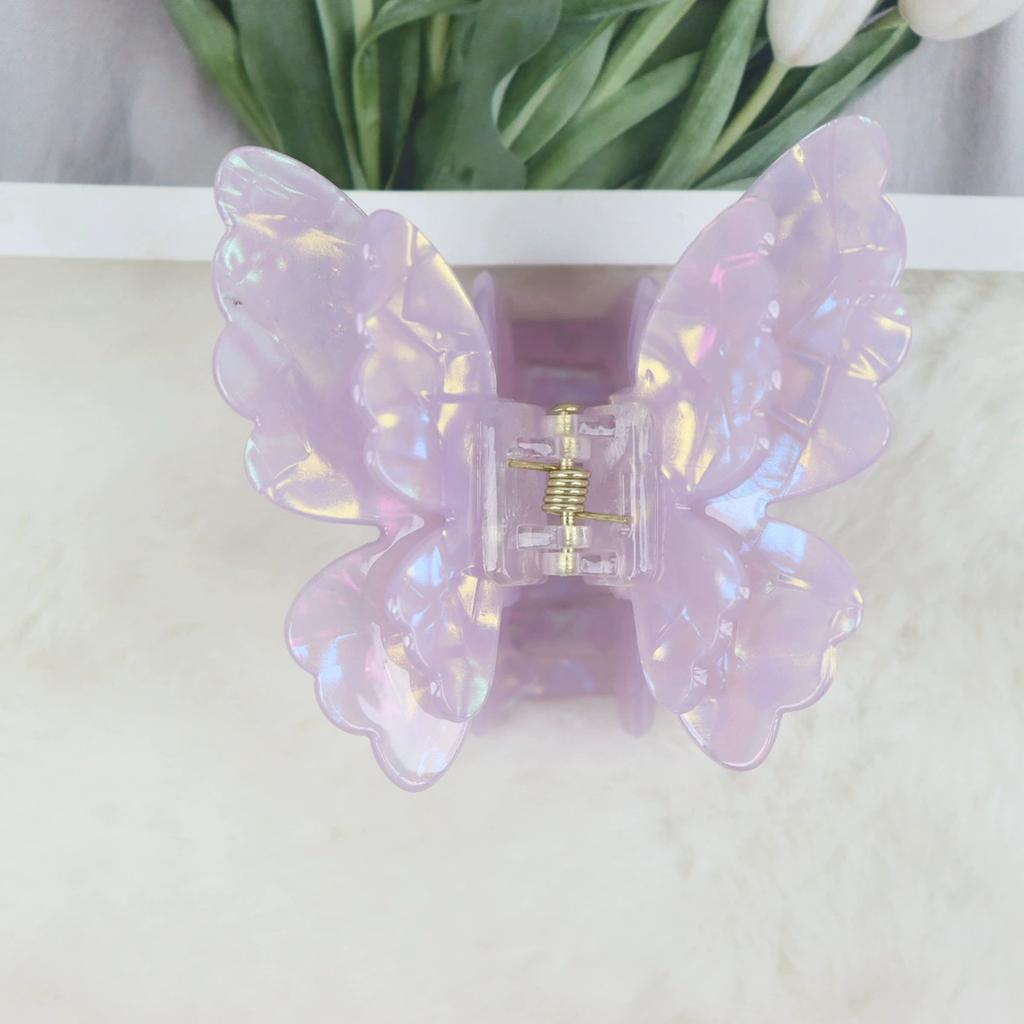 Colorful Fairy Butterfly Hair Claw Acetate Sweet Princess Butterfly Crab Hair Clips for Women Girls Hairpin Hair Accessories