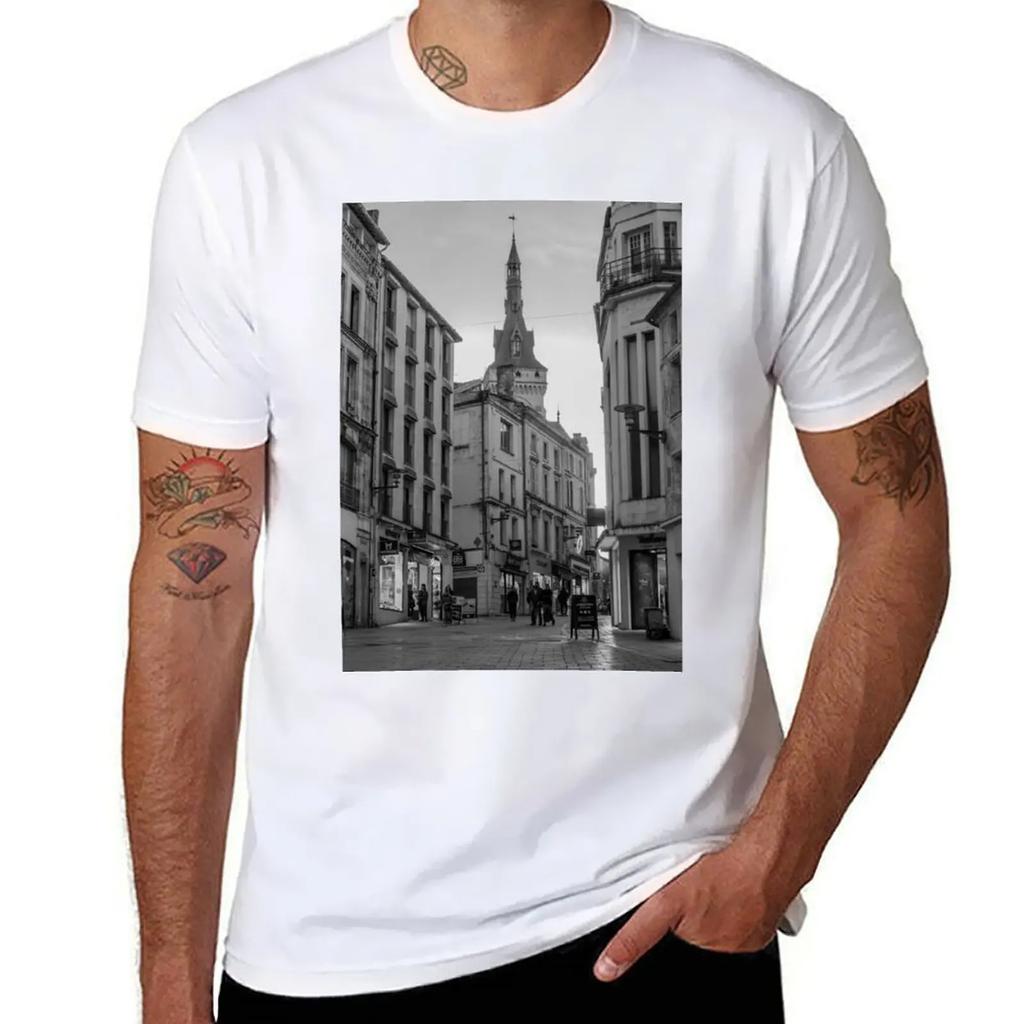 French City Center TShirt heavyweights customs oversizeds men workout shirt