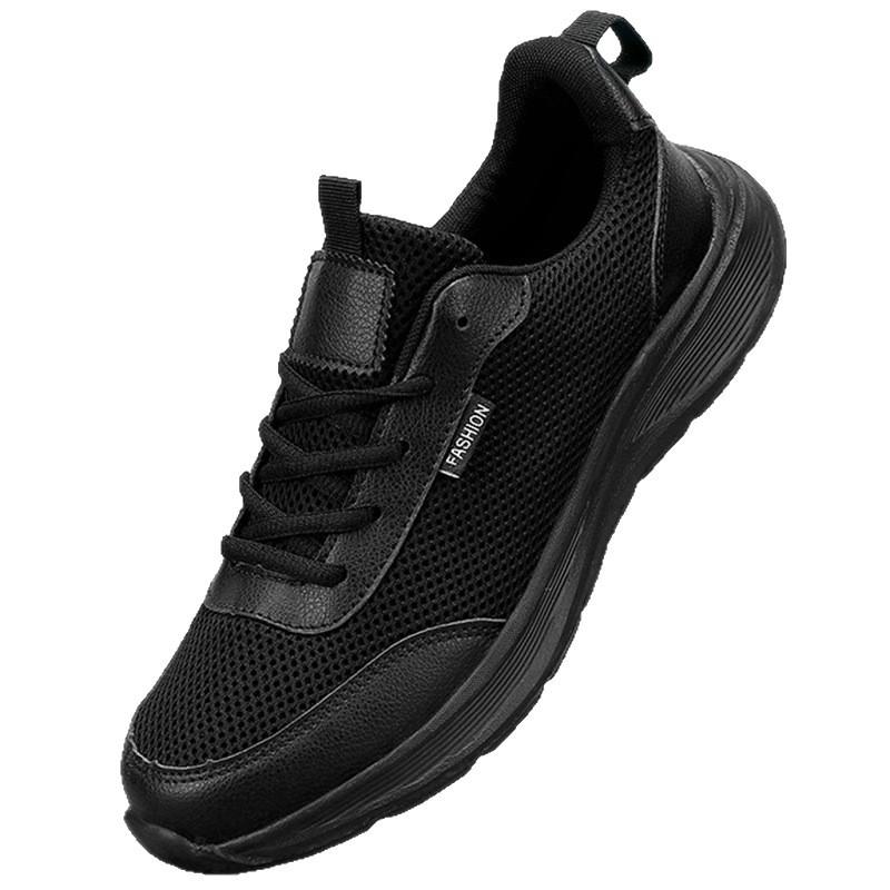 Brand sports shoes, light and non-slip soft-soled running shoes, black new models, cushioning and breathable running shoes for dad