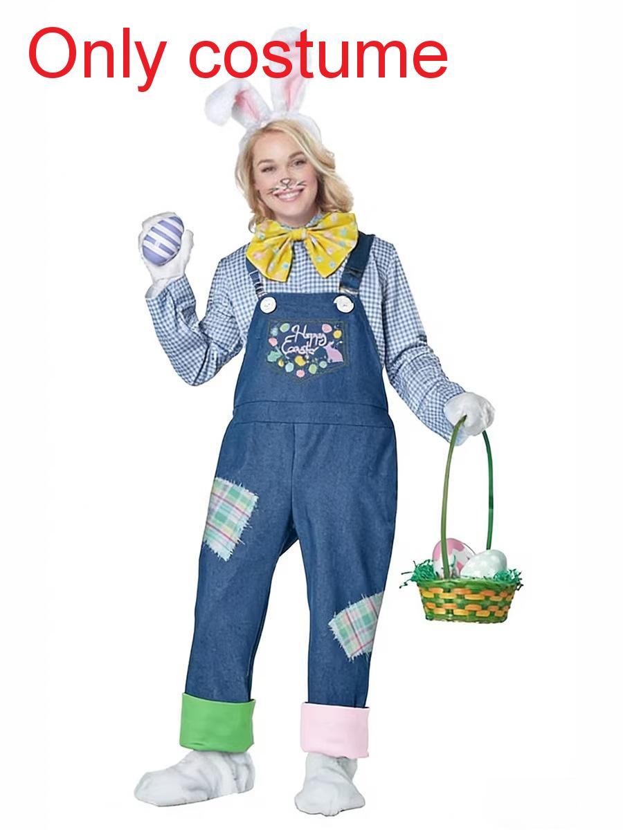 Easter Bunny Plush Animal Costume For Kids Cosplay Easter Party Dressup S