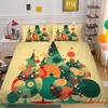 Christmas Digital Printing 3D Printing Polyester Pillowcase Quilt Cover Two Or Three-Piece Set