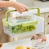 Heat Resistant Plastic Lunch Box Kitchen Fry Microwave Se Food Container Fruit Storage Shed Box Rectangular Divided Lid