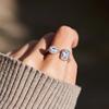S925 Sterling Silver Water Drop Sugar Diamond Ring with Zircon, Women's European & American High-End Fashion Index Finger Jewelry