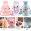 400/500ML Kids Water Bottle Cartoon Dinosaur Thermos Mug Baby Duck Billed Straw 316 Stainless Steel Vacuum Flasks Thermos Bottle