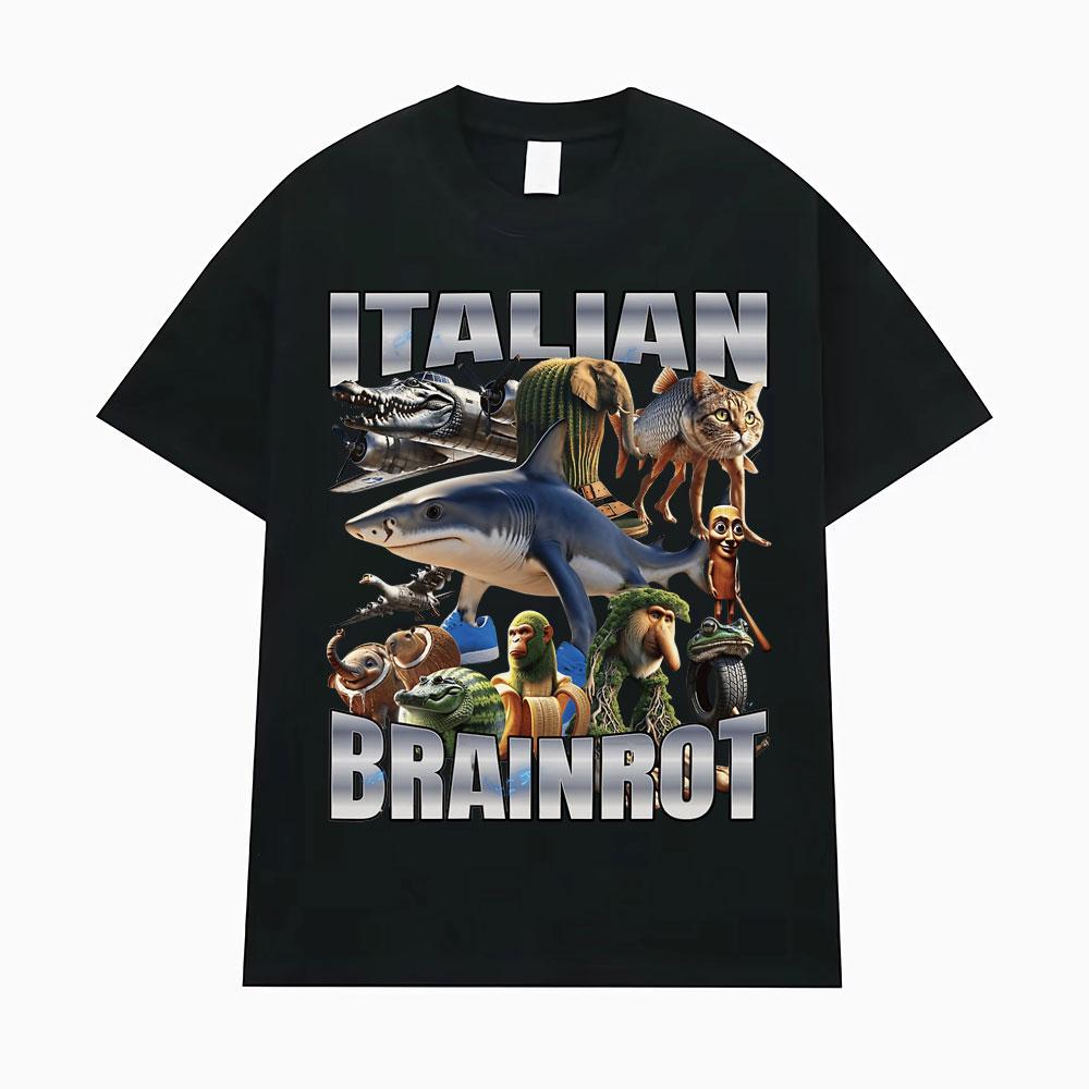 

Tung Tung Tung Sahur Bombardiro Crocodilo Funny Meme T-shirt Men Women Italian Brainrot Tralalero Tralala Loose Men s T Shirts 4XL