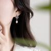 JMXD-Guochao Imitation Pearl Leaf Stud Earrings Retro Literary Cheongsam Fashion Versatile Leaf High-end Earrings Ear Jewelry Women