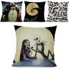 Einzigartiges Nightmare Before Christmas Geisterkopf-Design Dekorative Kissenhülle Baumwolle Leinen Material Leicht zu reinigen