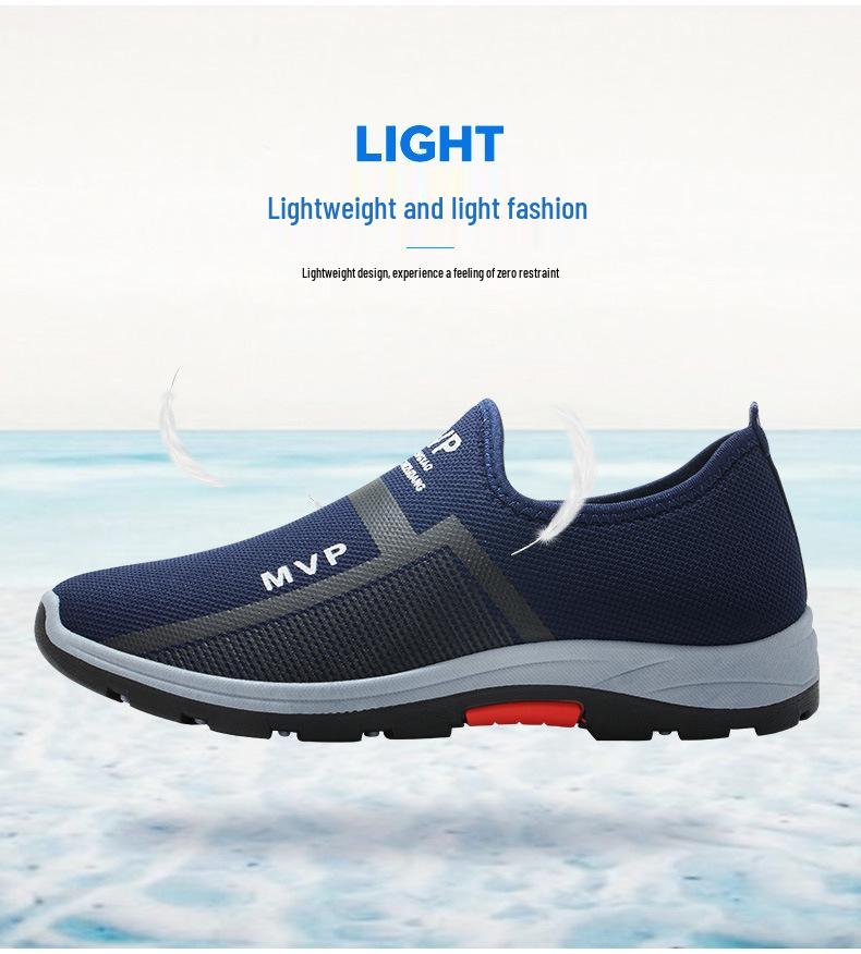Versatile Men's Fashion Slip-on Cloth Shoes: Comfortable Low-top Casual Walking Shoes