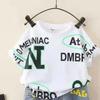 Children's Clothing Boys Denim Baby Set New Summer Boys Stylish Toddler Handsome Short Sleeve Two-Piece Set Trendy Kids
