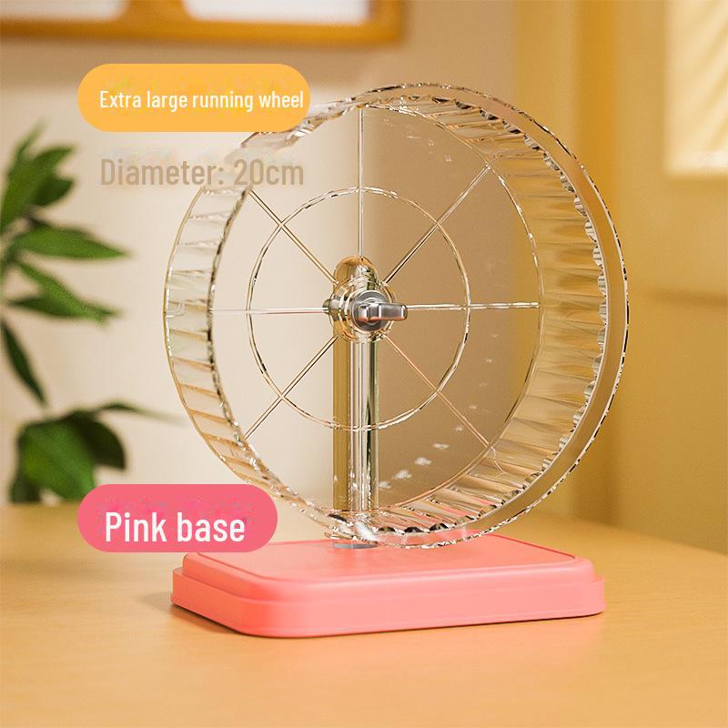 Очень большое бесшумное беговое колесо для хомяка со стойкой для установки в клетку