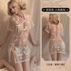 Sex Underwear Sexy Perspective Embroidery Embroidery Cheongsam Set Temptation Black and White Blue Green Red Five-color Style