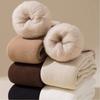 Soft Thicken Warm Long Socks Fleece-lined Solid Color Knee-High Stockings Leg Protection Long Tube Socks Winter