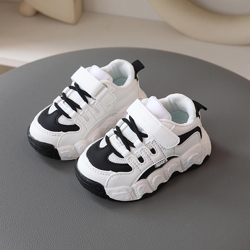 Boys' Non-Slip Soft Bottom Sports Shoes for Toddlers, 1-5 Years, Breathable Mesh, Spring/Autumn Trendy Toddler Shoes.