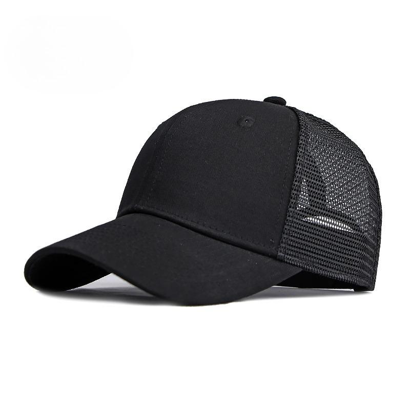 Unisex Summer Mesh Trucker Hat Structured Hard Top Baseball Cap Breathable Color Block Sun Protection Sports Cap for Men Women