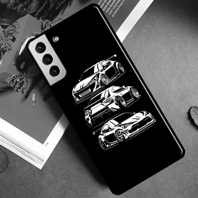 Japan JDM Car Phone Case For Samsung Galaxy S24 Ultra S9 S10 S20 S21 S22 S23 S25 Plus S24 FE Back Cover