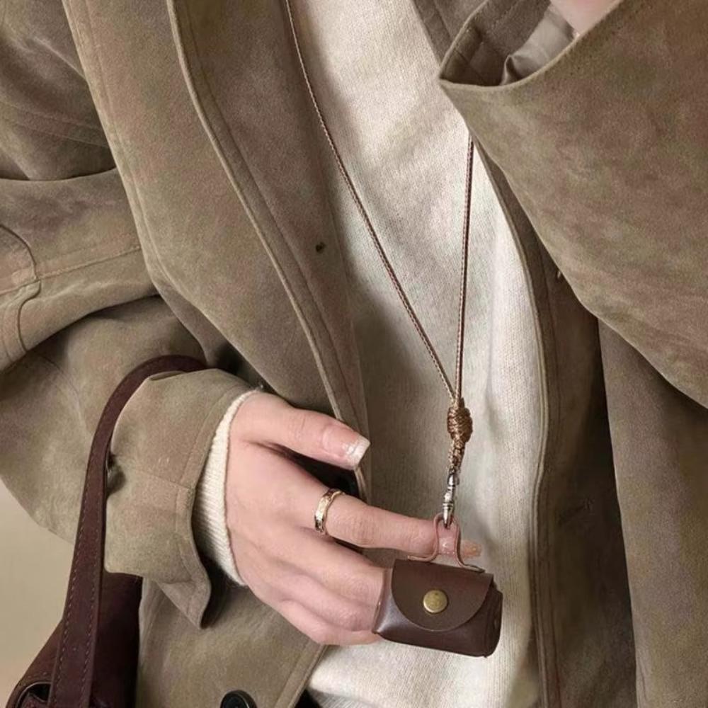 Leather Headphone Bag Gifts Women Necklace New Long Sweater Chain  Women