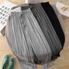 Women's Plus Size Summer High-Waist Modal Wide-Leg Pants - Lightweight, Loose Fit, Straight Leg Ice Silk