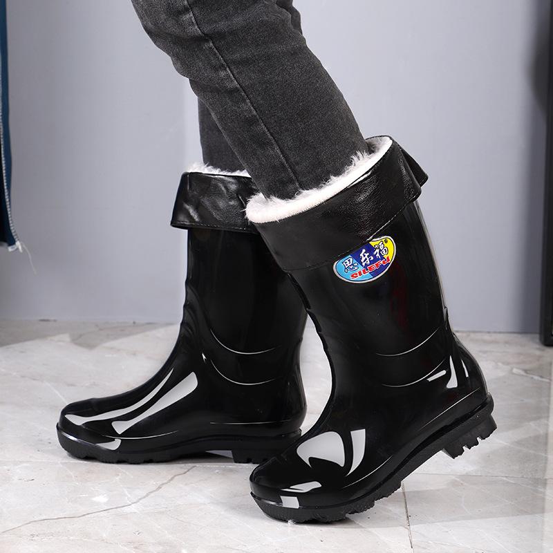 Water shoes spot long tube thickened wear-resistant non-slip boots, labor insurance men's tall tube construction coal mine rain shoes