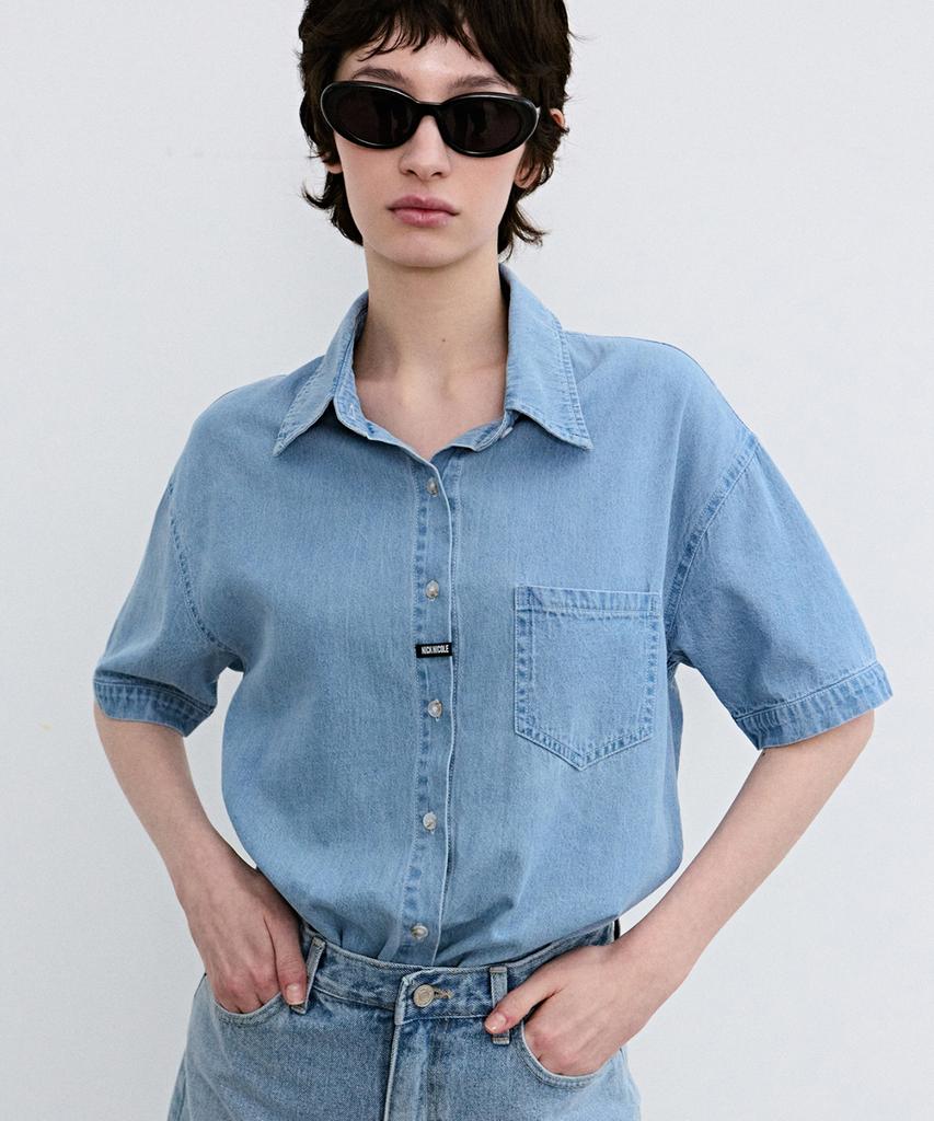 Nigaennikol Minimal Classic Half Denim Shirts_2 Color