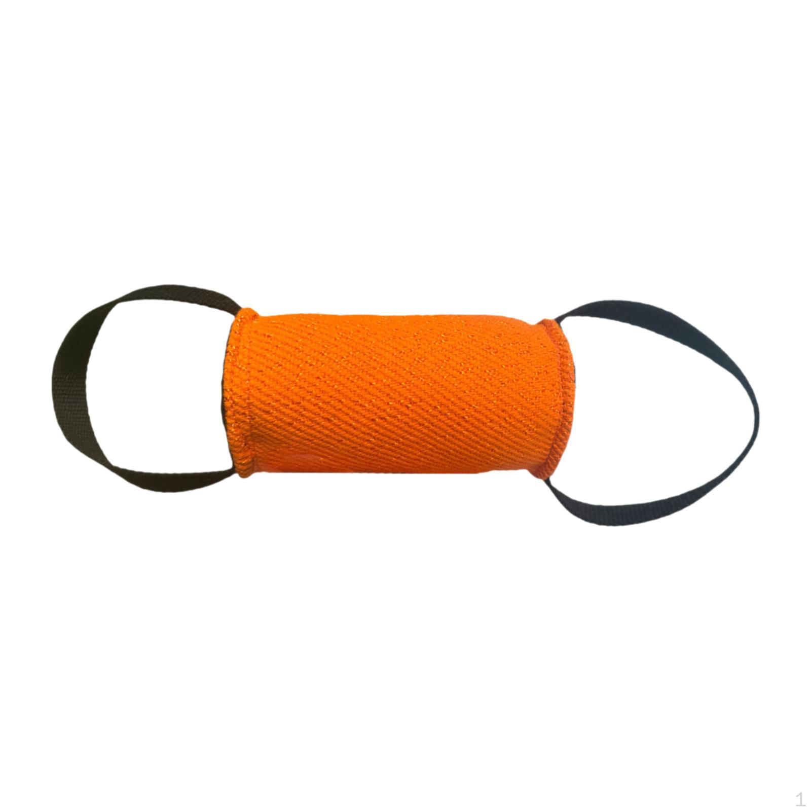 

Игрушка для перетягивания каната с двумя ручками для развлечения собак оранжевый