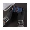 Gants d'hiver pour hommes Écran tactile Gants tricotés Conduite extérieure Mitaines tactiles Plaid vintage Unisexes Gant chaud Polaire Épais