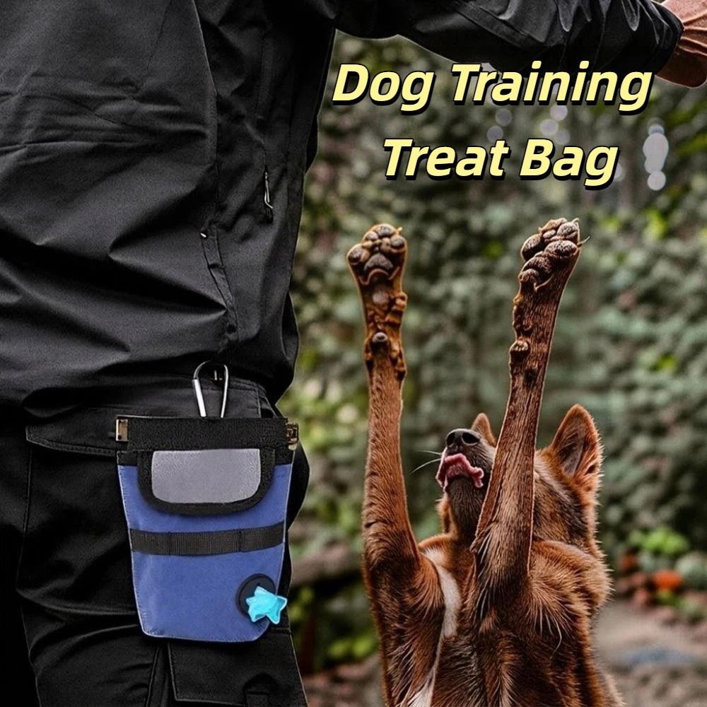 Wear-resistant Dog Training Treat Bag Portable with Hook Puppy Reward Pouch Stain-resistant Metal Hinges Pet Snack Pouch Outdoor