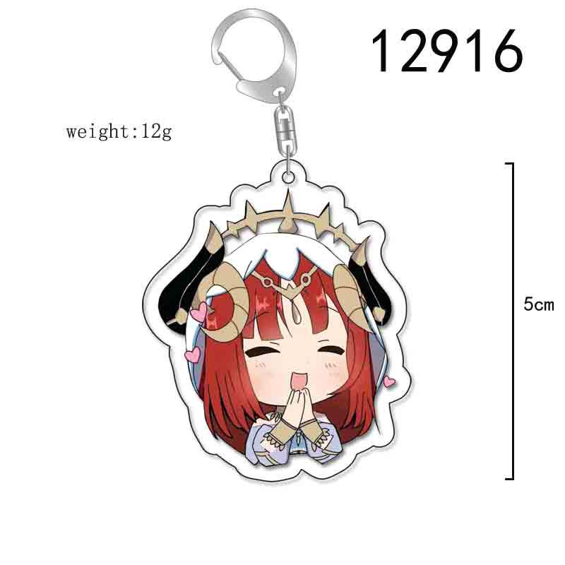 Genshin Impact 2D Keychain: Nilou, Nahida, Amber, Kaeya, Tighnari, Kazuha Pendant