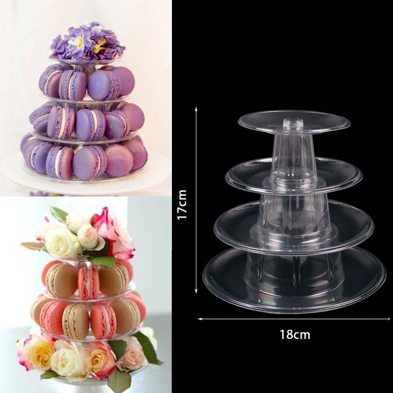 

4/6 Tier Macaron Tower Stand Plastic Cake Display Rack Dessert Cupcake Holder Wedding Decoration Table Baby Shower Birthday