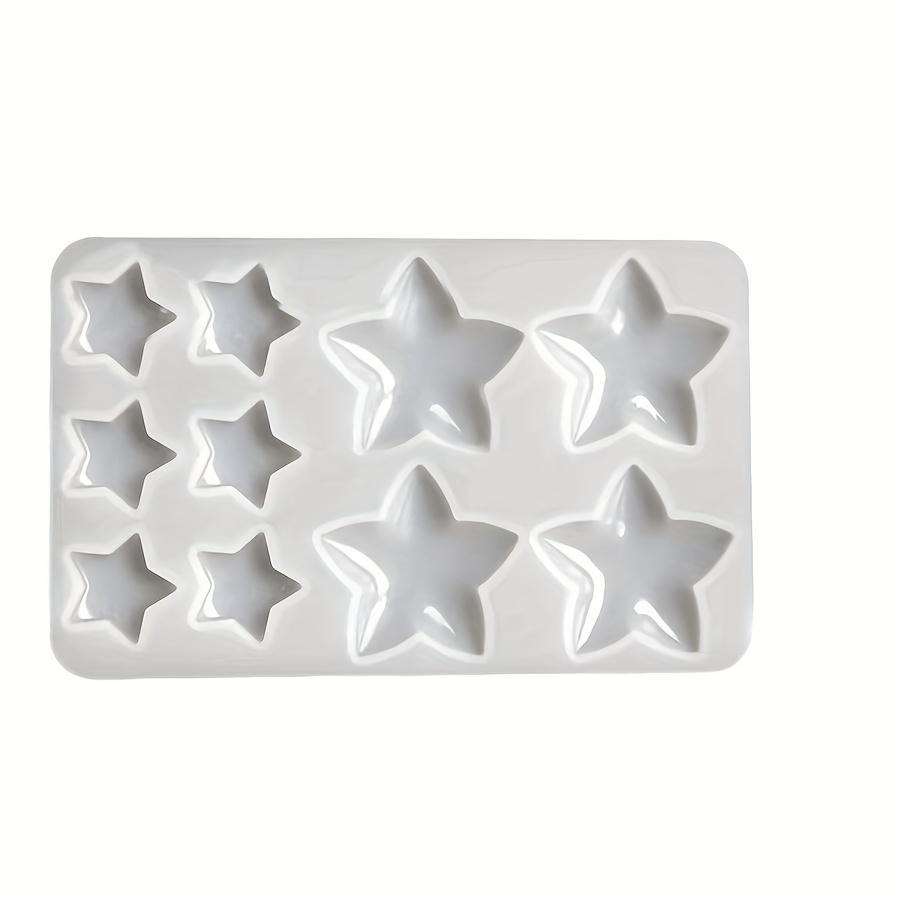 

1 шт. Силиконовые формы для литья смолы для изготовления украшений своими руками - Формы в виде звезд, Набор форм для подвесок в виде блестящих кубоидов белый