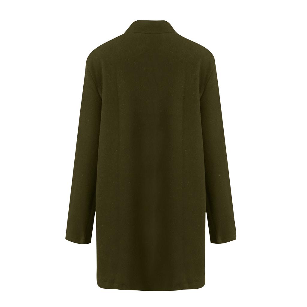 Damenmode Herbst und Winter mittellanger Trenchcoat Klassischer Reversjackenmantel