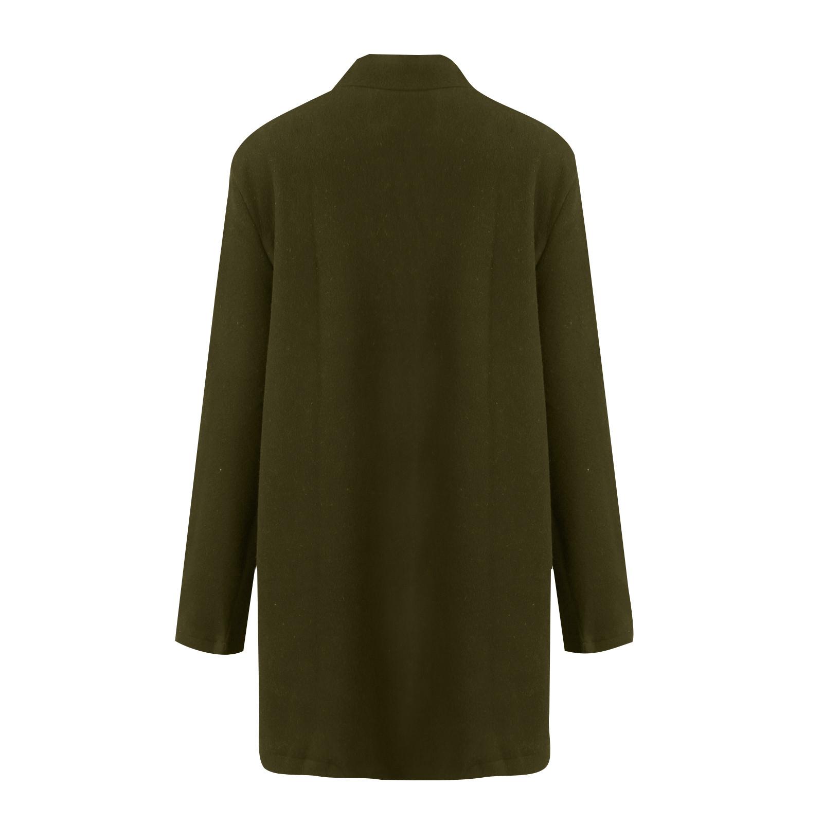 Женская мода осенне-зимний плащ средней длины — фото 5