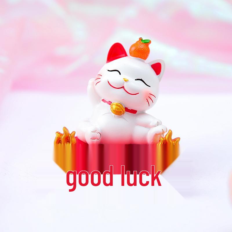 Festive Cat New Year Ornament - Creative Living Room Decoration & Entrance Craft Gift