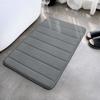 Stain-Resistant Coral Fleece Non-Slip Bath & Entry Mat: Water-Absorbent, Easy-Care, Solid Color