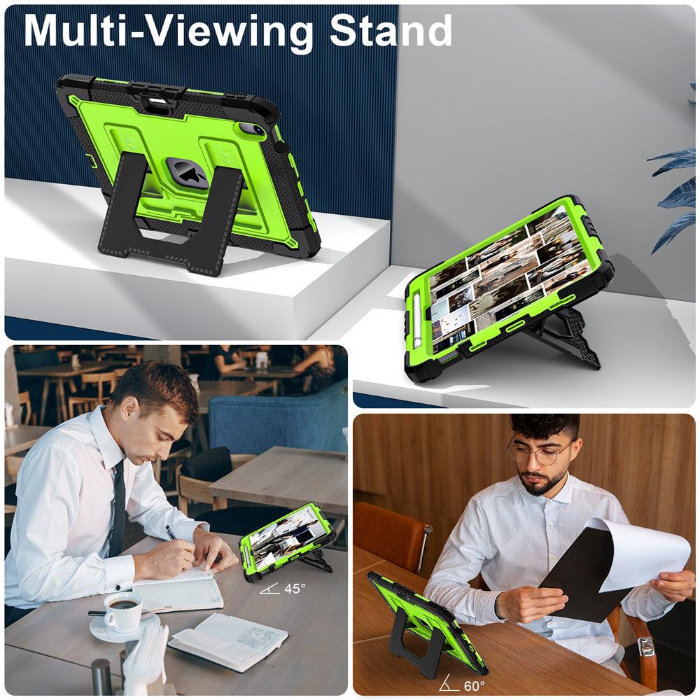 Armor Stand Case For iPad Air 11 M2 M3 2025 2025 Gen Heavy Duty Rugged Protection Cover With Strap Pen Slot