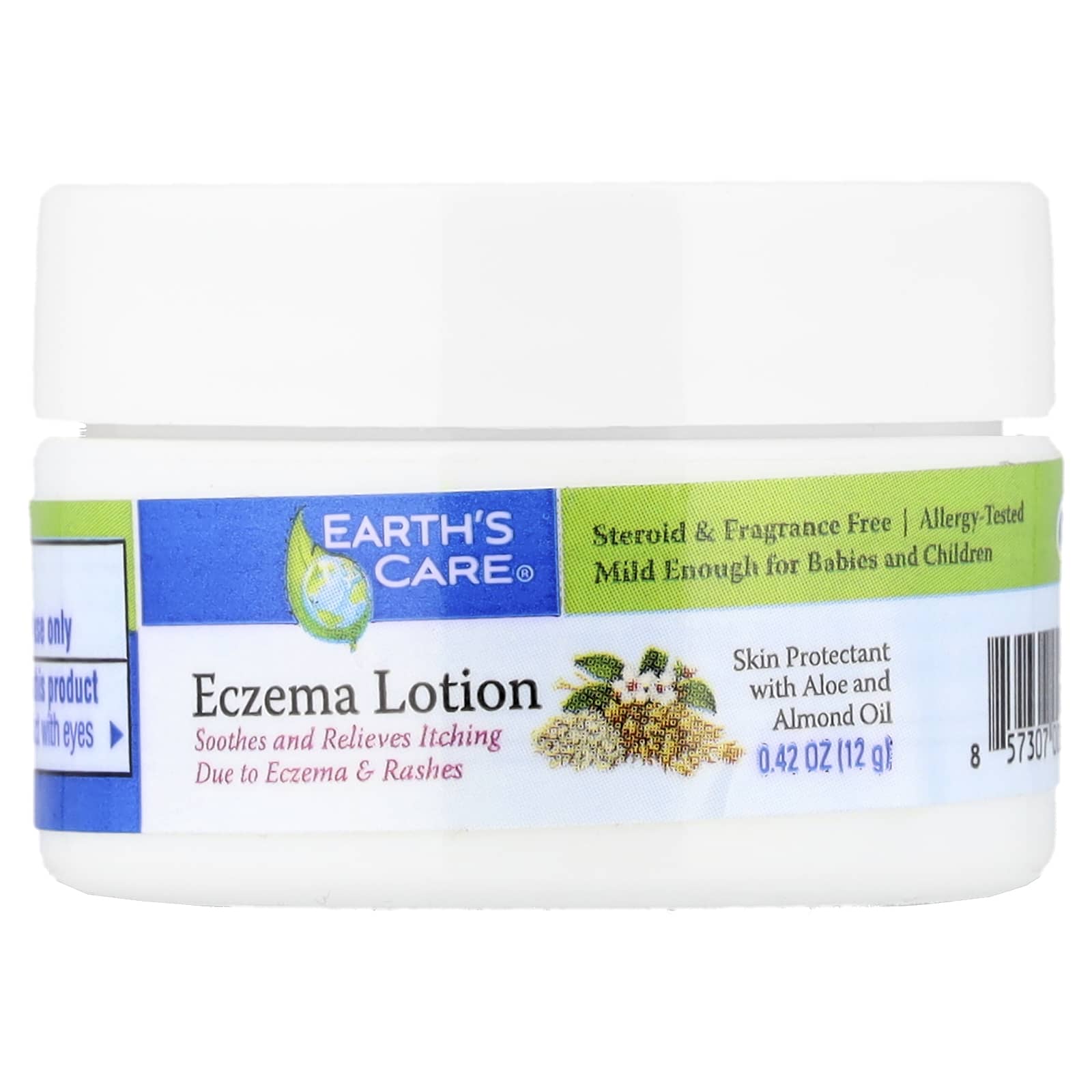 

Earth S Care, Лосьон от экземы, с алоэ и миндальным маслом, 12 г(0.42 унции)