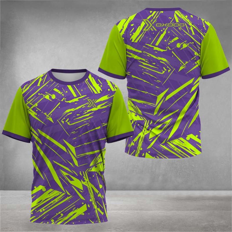 Fashion 3D Tie-Dye Print T Shirt For Men Summer Short Sleeve Outdoor Tennis Sports T-Shirt Casual Breathable Loose Top