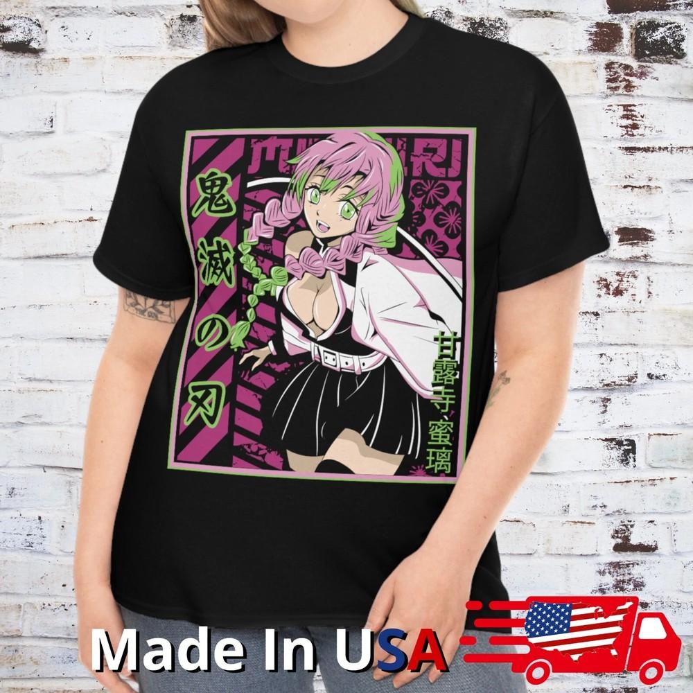 Kawaii Mitsuri Shirt Demon Slayer Waifu Anime Clothing Japanese T-shirt Unisex T-Shirt XL
