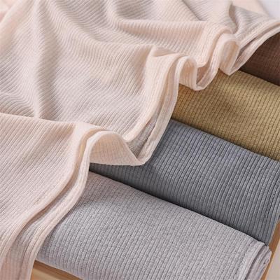 Soft Elastic Solid Color Striped Jersey Hijab Shawl