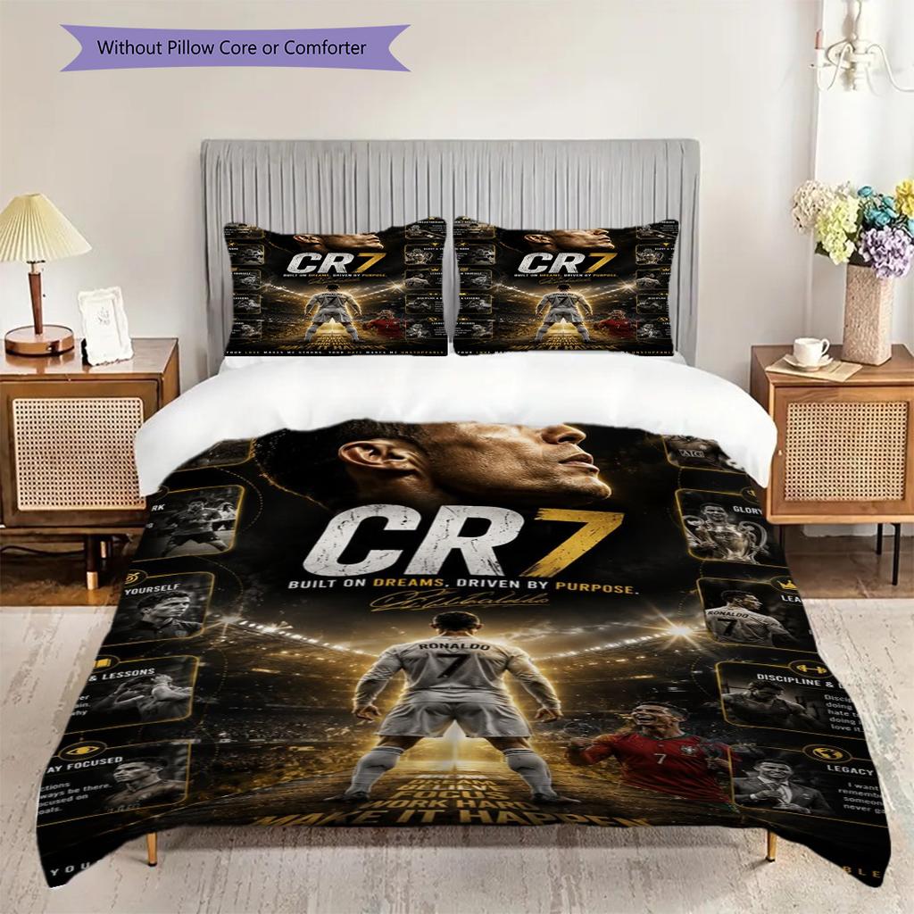 Ronaldo's Legacy Bettwäsche (1 Bettbezug + 2 Kissenbezüge, ohne Füllung) Bettwäsche-Set Weihnachts-Geburtstagsgeschenk Weich und bequem
