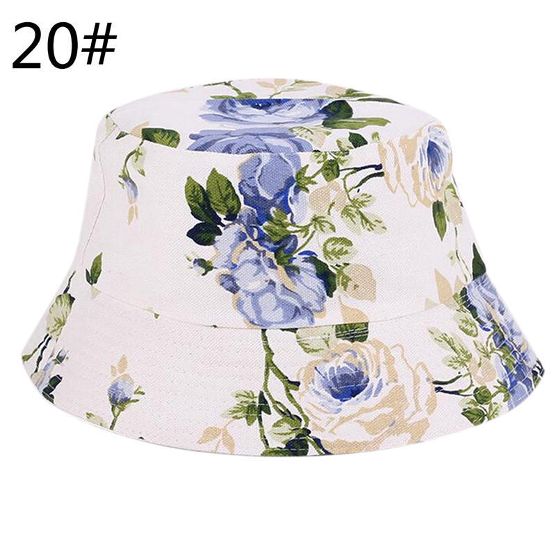 Unisex Men Women Boonie Hunting Fishing Outdoor Cap Floral Bucket Sun Hat