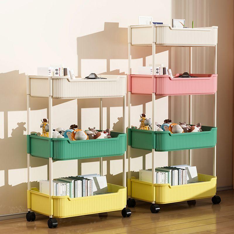 3/4 Layer Trolley Rack Kitchen Floor Bedroom Multi-layer Snacks Mobile Phone Bathroom Storage Rack