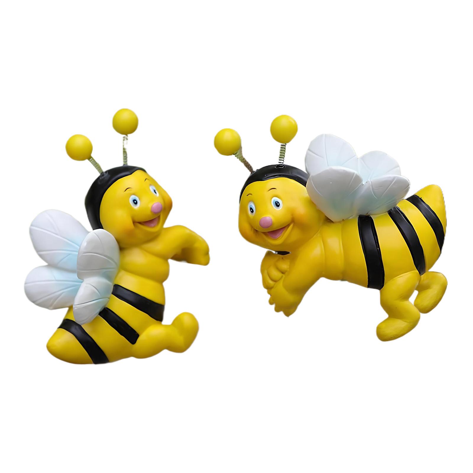 

Set of 2 Cute Climbing Bees Flower Pot Hugger Figurines Planter Pot Decorations for Home Garden Patio Lawn Yard Ornaments